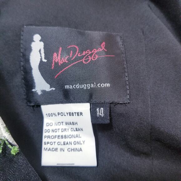 Mac Duggal Floral Embroidery Fit and Flare  Mini Dress Fairy-core Whimsical - Picture 4 of 11